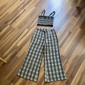 Faithful the Brand (Free People) Plaid Pants +Tank